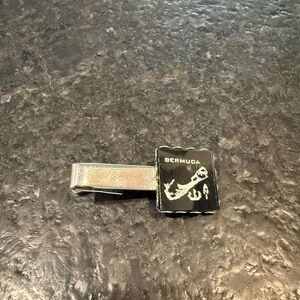 Bermuda Black and Silver Tie Clip - Men's Accessory